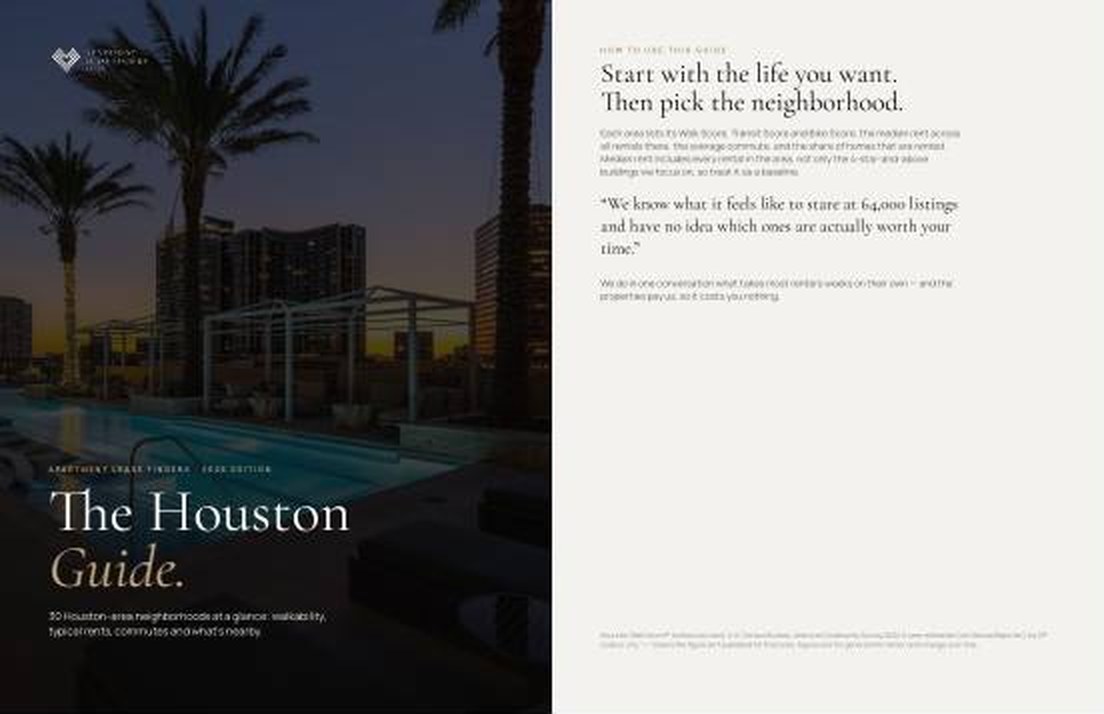The Houston Guide, cover and first page